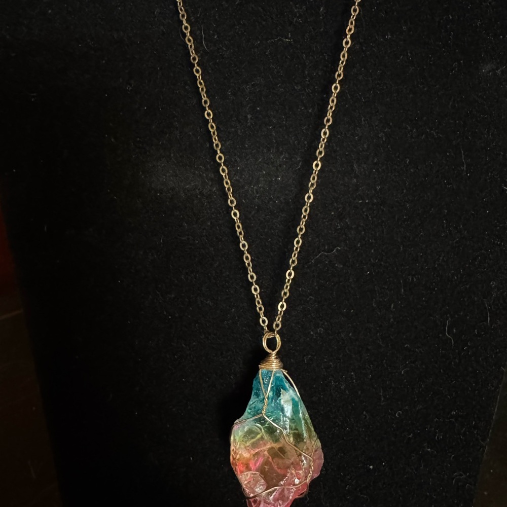 Multicolor Crystal Pendant Necklace